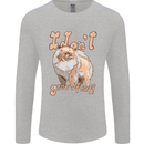 Pomeranian I Don't Give a Fluff Funny Dog Mens Long Sleeve T-Shirt Sports Grey