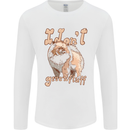 Pomeranian I Don't Give a Fluff Funny Dog Mens Long Sleeve T-Shirt White