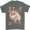 Pomeranian I Don't Give a Fluff Funny Dog Mens T-Shirt 100% Cotton Charcoal