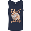 Pomeranian I Don't Give a Fluff Funny Dog Mens Vest Tank Top Navy Blue