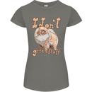 Pomeranian I Don't Give a Fluff Funny Dog Womens Petite Cut T-Shirt Charcoal
