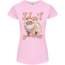 Pomeranian I Don't Give a Fluff Funny Dog Womens Petite Cut T-Shirt Light Pink