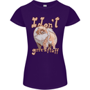 Pomeranian I Don't Give a Fluff Funny Dog Womens Petite Cut T-Shirt Purple