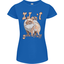 Pomeranian I Don't Give a Fluff Funny Dog Womens Petite Cut T-Shirt Royal Blue