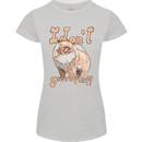 Pomeranian I Don't Give a Fluff Funny Dog Womens Petite Cut T-Shirt Sports Grey