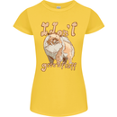 Pomeranian I Don't Give a Fluff Funny Dog Womens Petite Cut T-Shirt Yellow