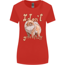 Pomeranian I Don't Give a Fluff Funny Dog Womens Wider Cut T-Shirt Red