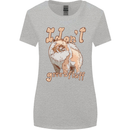 Pomeranian I Don't Give a Fluff Funny Dog Womens Wider Cut T-Shirt Sports Grey