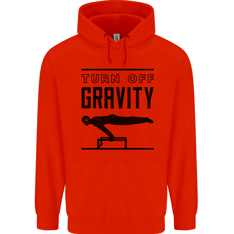 Pommel Horse Gymnastics Turn Off Gravity Gymnast Childrens Kids Hoodie Bright Red