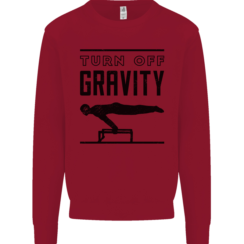 Pommel Horse Gymnastics Turn Off Gravity Gymnast Kids Sweatshirt Jumper Red