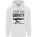 Pommel Horse Gymnastics Turn Off Gravity Gymnast Mens 80% Cotton Hoodie White