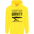 Pommel Horse Gymnastics Turn Off Gravity Gymnast Mens 80% Cotton Hoodie Yellow