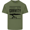 Pommel Horse Gymnastics Turn Off Gravity Gymnast Mens Cotton T-Shirt Tee Top Military Green