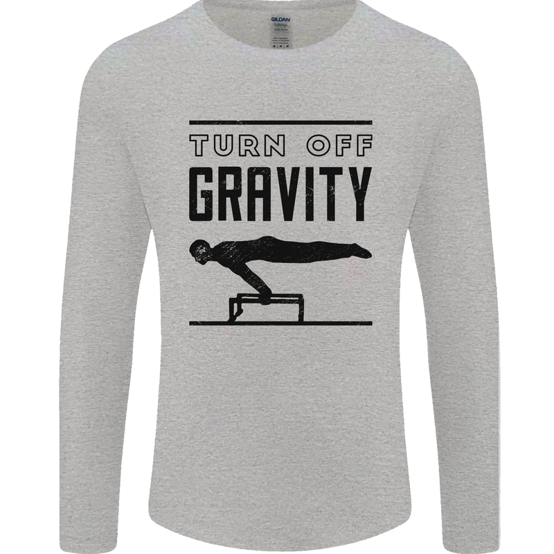 Pommel Horse Gymnastics Turn Off Gravity Gymnast Mens Long Sleeve T-Shirt Sports Grey