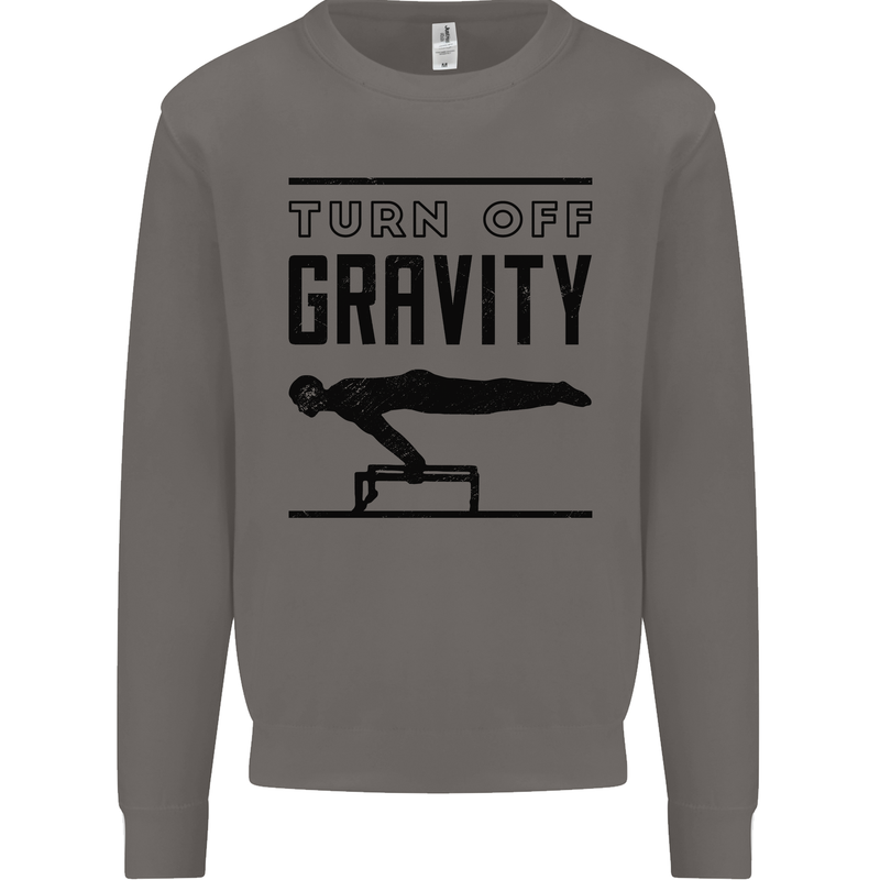 Pommel Horse Gymnastics Turn Off Gravity Gymnast Mens Sweatshirt Jumper Charcoal