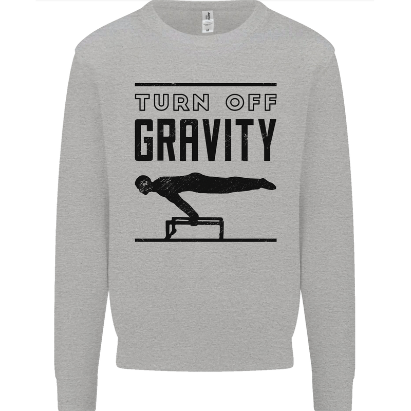 Pommel Horse Gymnastics Turn Off Gravity Gymnast Mens Sweatshirt Jumper Sports Grey