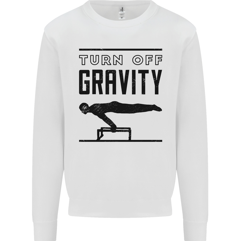 Pommel Horse Gymnastics Turn Off Gravity Gymnast Mens Sweatshirt Jumper White