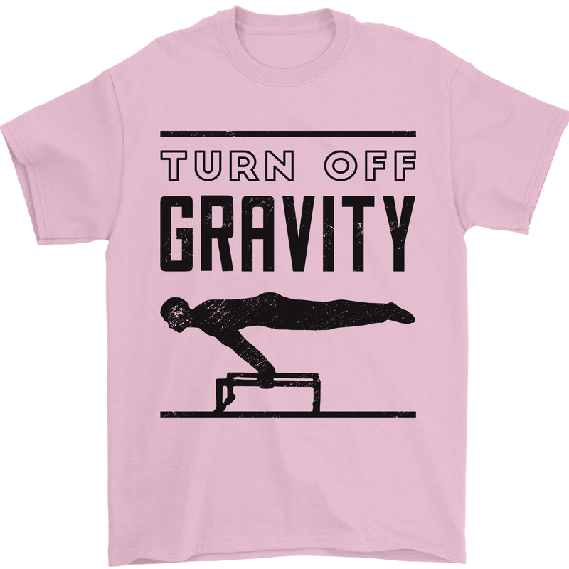 Pommel Horse Gymnastics Turn Off Gravity Gymnast Mens T-Shirt 100% Cotton Light Pink