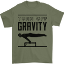 Pommel Horse Gymnastics Turn Off Gravity Gymnast Mens T-Shirt 100% Cotton Military Green