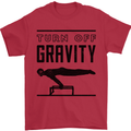 Pommel Horse Gymnastics Turn Off Gravity Gymnast Mens T-Shirt 100% Cotton Red