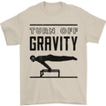 Pommel Horse Gymnastics Turn Off Gravity Gymnast Mens T-Shirt 100% Cotton Sand