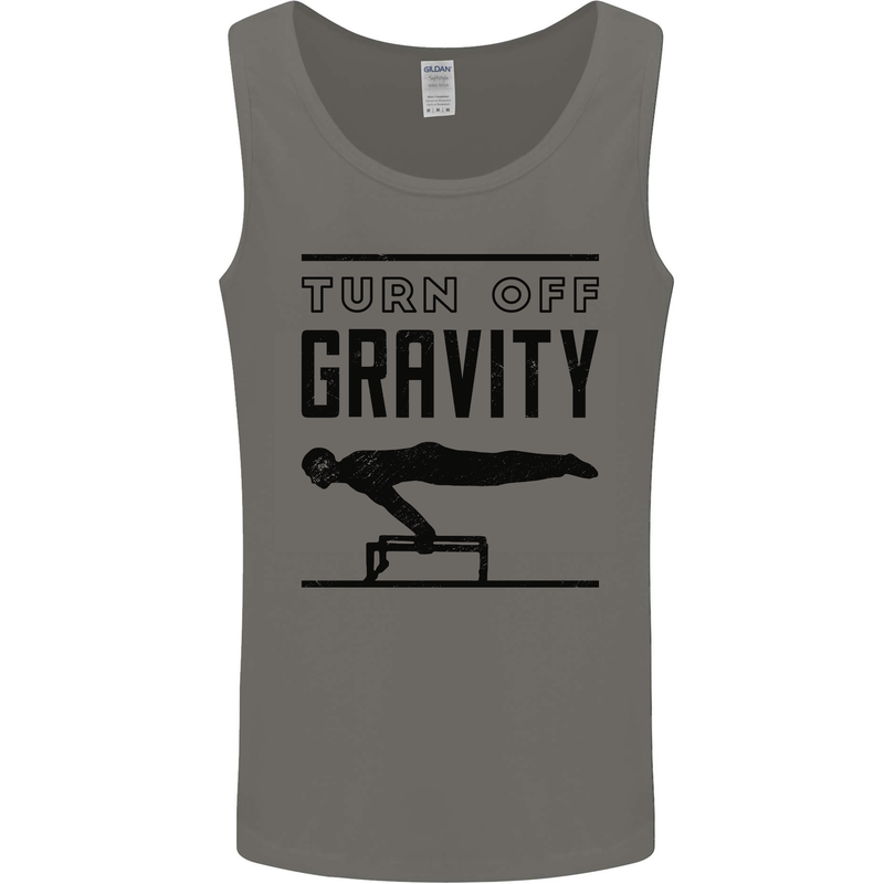 Pommel Horse Gymnastics Turn Off Gravity Gymnast Mens Vest Tank Top Charcoal
