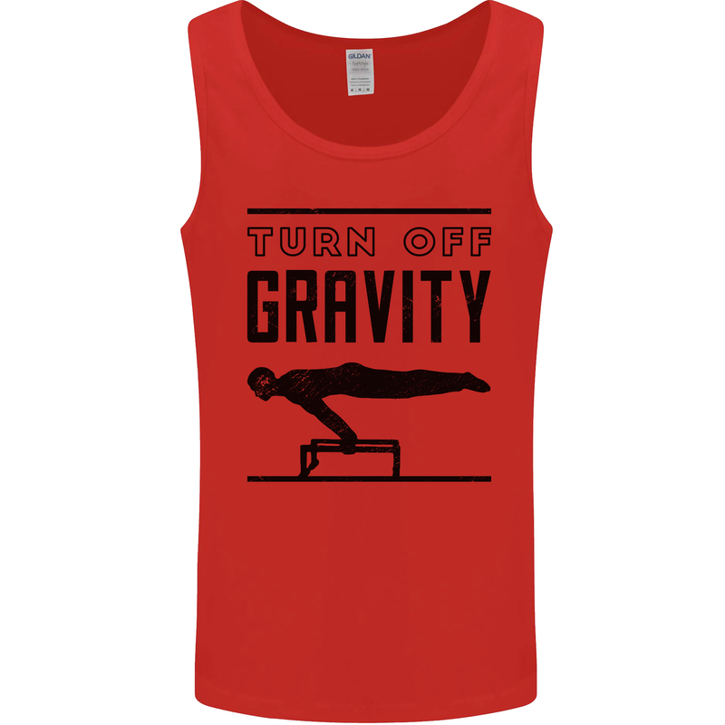 Pommel Horse Gymnastics Turn Off Gravity Gymnast Mens Vest Tank Top Red