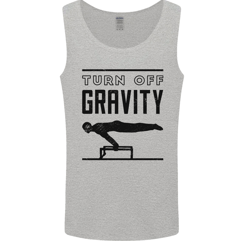 Pommel Horse Gymnastics Turn Off Gravity Gymnast Mens Vest Tank Top Sports Grey