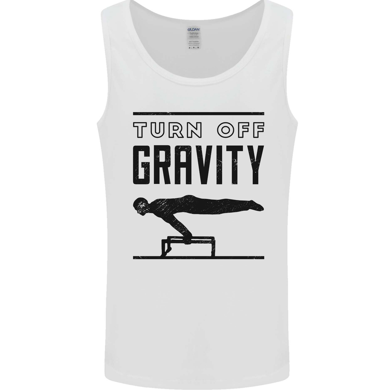 Pommel Horse Gymnastics Turn Off Gravity Gymnast Mens Vest Tank Top White