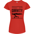 Pommel Horse Gymnastics Turn Off Gravity Gymnast Womens Petite Cut T-Shirt Red