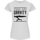 Pommel Horse Gymnastics Turn Off Gravity Gymnast Womens Petite Cut T-Shirt White