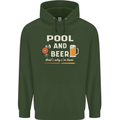 Pool and Beer That's Why I'm Here Childrens Kids Hoodie Forest Green