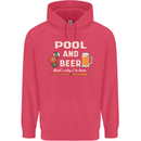 Pool and Beer That's Why I'm Here Childrens Kids Hoodie Heliconia