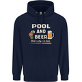 Pool and Beer That's Why I'm Here Childrens Kids Hoodie Navy Blue