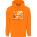 Pool and Beer That's Why I'm Here Childrens Kids Hoodie Orange