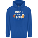 Pool and Beer That's Why I'm Here Childrens Kids Hoodie Royal Blue