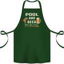 Pool and Beer That's Why I'm Here Cotton Apron 100% Organic Forest Green