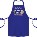Pool and Beer That's Why I'm Here Cotton Apron 100% Organic Royal Blue