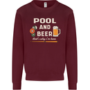 Pool and Beer That's Why I'm Here Kids Sweatshirt Jumper Maroon