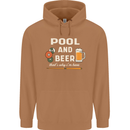 Pool and Beer That's Why I'm Here Mens 80% Cotton Hoodie Caramel Latte