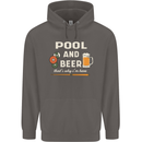 Pool and Beer That's Why I'm Here Mens 80% Cotton Hoodie Charcoal