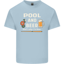Pool and Beer That's Why I'm Here Mens Cotton T-Shirt Tee Top Light Blue