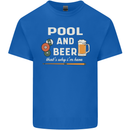 Pool and Beer That's Why I'm Here Mens Cotton T-Shirt Tee Top Royal Blue