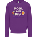 Pool and Beer That's Why I'm Here Mens Sweatshirt Jumper Purple