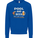 Pool and Beer That's Why I'm Here Mens Sweatshirt Jumper Royal Blue
