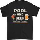 Pool and Beer That's Why I'm Here Mens T-Shirt 100% Cotton Black