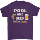 Pool and Beer That's Why I'm Here Mens T-Shirt 100% Cotton Purple