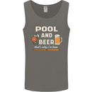 Pool and Beer That's Why I'm Here Mens Vest Tank Top Charcoal