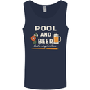 Pool and Beer That's Why I'm Here Mens Vest Tank Top Navy Blue