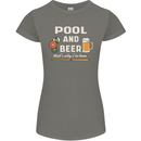 Pool and Beer That's Why I'm Here Womens Petite Cut T-Shirt Charcoal